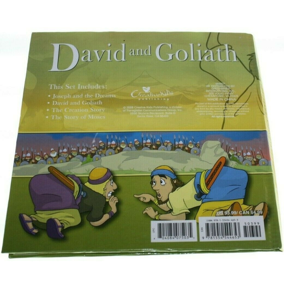 3/$15 David and Goliath Hardcover Book by Creative Kids 2008 - Picture 2 of 4